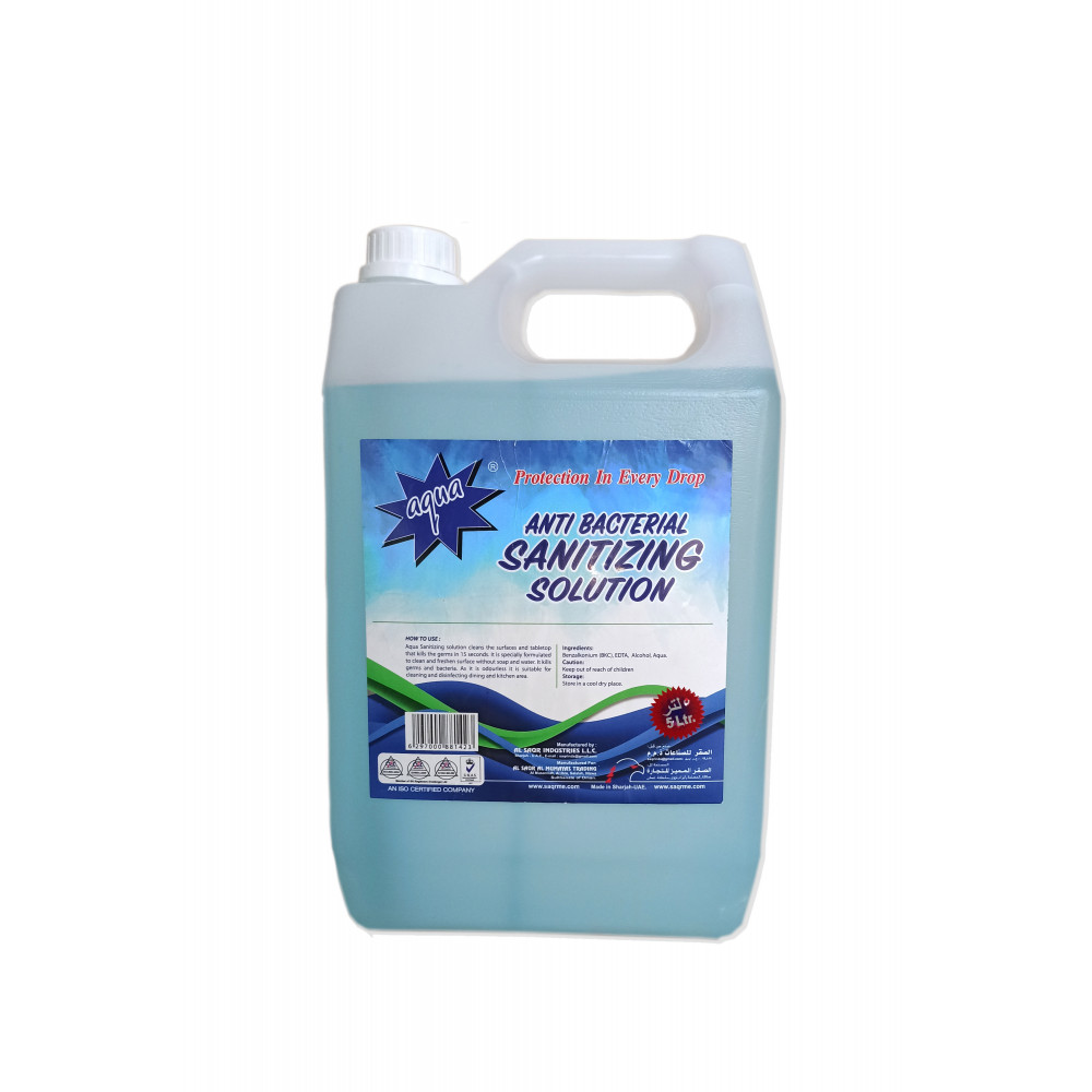 AQUA SANITIZING SOLUTION 5 Liter ( 4 Pieces Per Box ) منصة صناعة